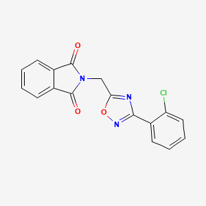 molecular formula C17H10ClN3O3 B6423533 2-{[3-(2-chlorophenyl)-1,2,4-oxadiazol-5-yl]methyl}-2,3-dihydro-1H-isoindole-1,3-dione CAS No. 1170827-74-3
