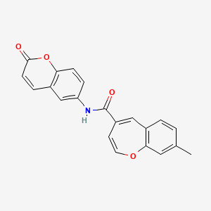 8-methyl-N-(2-oxo-2H-chromen-6-yl)-1-benzoxepine-4-carboxamide