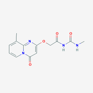 molecular formula C13H14N4O4 B6423556 3-methyl-1-[2-({9-methyl-4-oxo-4H-pyrido[1,2-a]pyrimidin-2-yl}oxy)acetyl]urea CAS No. 1105214-02-5