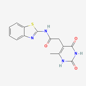 molecular formula C14H12N4O3S B6423582 N-(1,3-benzothiazol-2-yl)-2-(6-methyl-2,4-dioxo-1,2,3,4-tetrahydropyrimidin-5-yl)acetamide CAS No. 1170383-62-6