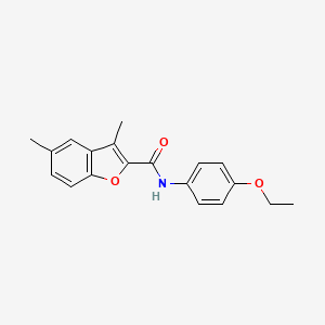molecular formula C19H19NO3 B6423597 N-(4-ethoxyphenyl)-3,5-dimethyl-1-benzofuran-2-carboxamide CAS No. 620586-80-3