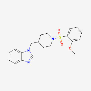 molecular formula C20H23N3O3S B6423617 1-{[1-(2-methoxybenzenesulfonyl)piperidin-4-yl]methyl}-1H-1,3-benzodiazole CAS No. 1203335-80-1