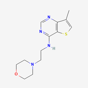 molecular formula C13H18N4OS B6423685 7-methyl-N-[2-(morpholin-4-yl)ethyl]thieno[3,2-d]pyrimidin-4-amine CAS No. 1967637-74-6