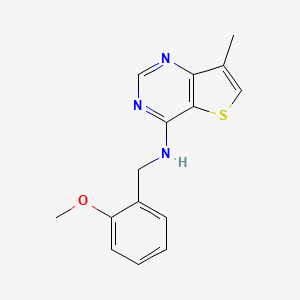 molecular formula C15H15N3OS B6423695 N-[(2-methoxyphenyl)methyl]-7-methylthieno[3,2-d]pyrimidin-4-amine CAS No. 1967423-93-3
