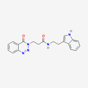 molecular formula C20H19N5O2 B6423714 N-[2-(1H-indol-3-yl)ethyl]-3-(4-oxo-3,4-dihydro-1,2,3-benzotriazin-3-yl)propanamide CAS No. 422531-77-9
