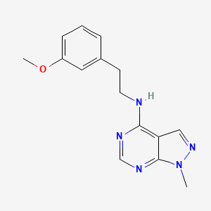 molecular formula C15H17N5O B6423716 N-[2-(3-methoxyphenyl)ethyl]-1-methyl-1H-pyrazolo[3,4-d]pyrimidin-4-amine CAS No. 1912575-18-8