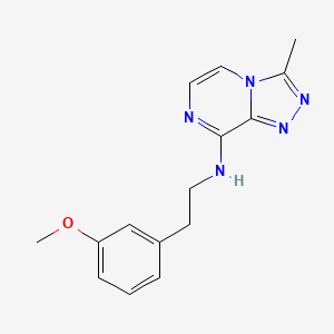 molecular formula C15H17N5O B6423724 N-[2-(3-methoxyphenyl)ethyl]-3-methyl-[1,2,4]triazolo[4,3-a]pyrazin-8-amine CAS No. 1915249-73-8