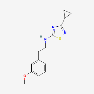 molecular formula C14H17N3OS B6423733 3-cyclopropyl-N-[2-(3-methoxyphenyl)ethyl]-1,2,4-thiadiazol-5-amine CAS No. 1914597-06-0