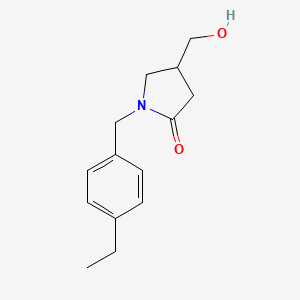 molecular formula C14H19NO2 B6423777 1-[(4-ethylphenyl)methyl]-4-(hydroxymethyl)pyrrolidin-2-one CAS No. 1977937-90-8