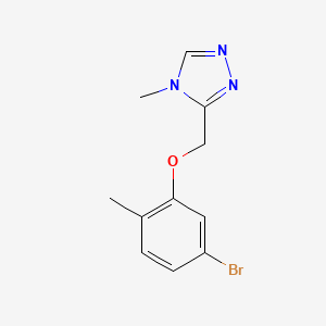 molecular formula C11H12BrN3O B6423783 3-[(5-bromo-2-methylphenoxy)methyl]-4-methyl-4H-1,2,4-triazole CAS No. 1856896-39-3