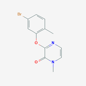 molecular formula C12H11BrN2O2 B6423787 3-(5-bromo-2-methylphenoxy)-1-methyl-1,2-dihydropyrazin-2-one CAS No. 1933797-19-3