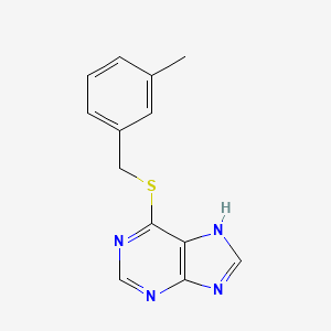 molecular formula C13H12N4S B6423847 6-{[(3-methylphenyl)methyl]sulfanyl}-9H-purine CAS No. 537667-64-4