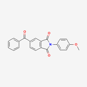 molecular formula C22H15NO4 B6423866 5-benzoyl-2-(4-methoxyphenyl)-2,3-dihydro-1H-isoindole-1,3-dione CAS No. 313259-63-1