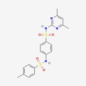 molecular formula C19H20N4O4S2 B6423875 N-(4,6-dimethylpyrimidin-2-yl)-4-(4-methylbenzenesulfonamido)benzene-1-sulfonamide CAS No. 313529-51-0