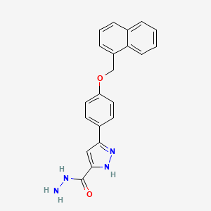 3-{4-[(naphthalen-1-yl)methoxy]phenyl}-1H-pyrazole-5-carbohydrazide