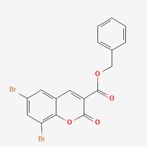 molecular formula C17H10Br2O4 B6423897 benzyl 6,8-dibromo-2-oxo-2H-chromene-3-carboxylate CAS No. 5642-33-1