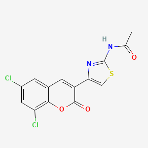 molecular formula C14H8Cl2N2O3S B6423913 N-[4-(6,8-dichloro-2-oxo-2H-chromen-3-yl)-1,3-thiazol-2-yl]acetamide CAS No. 176788-84-4