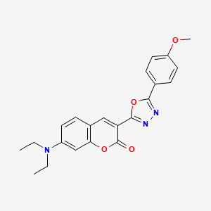 molecular formula C22H21N3O4 B6423938 7-(diethylamino)-3-[5-(4-methoxyphenyl)-1,3,4-oxadiazol-2-yl]-2H-chromen-2-one CAS No. 314030-48-3
