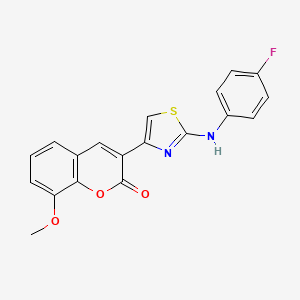 molecular formula C19H13FN2O3S B6423951 3-{2-[(4-fluorophenyl)amino]-1,3-thiazol-4-yl}-8-methoxy-2H-chromen-2-one CAS No. 313954-58-4