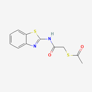 molecular formula C11H10N2O2S2 B6423963 2-(acetylsulfanyl)-N-(1,3-benzothiazol-2-yl)acetamide CAS No. 63123-39-7