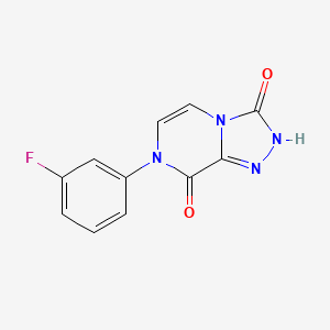 molecular formula C11H7FN4O2 B6423964 7-(3-fluorophenyl)-2H,3H,7H,8H-[1,2,4]triazolo[4,3-a]pyrazine-3,8-dione CAS No. 1554286-69-9