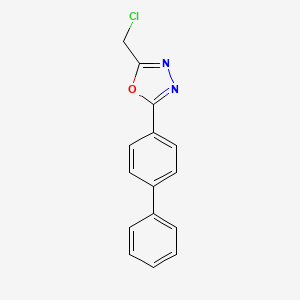molecular formula C15H11ClN2O B6423970 2-{[1,1'-biphenyl]-4-yl}-5-(chloromethyl)-1,3,4-oxadiazole CAS No. 754214-37-4