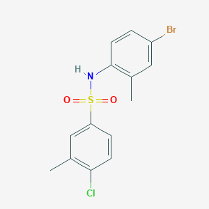 molecular formula C14H13BrClNO2S B6423978 N-(4-bromo-2-methylphenyl)-4-chloro-3-methylbenzene-1-sulfonamide CAS No. 1992156-50-9