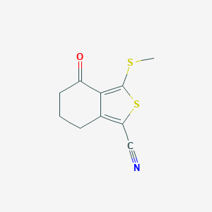 molecular formula C10H9NOS2 B064240 3-(甲硫基)-4-氧代-4,5,6,7-四氢-2-苯并噻吩-1-碳腈 CAS No. 168279-53-6