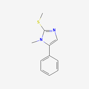 molecular formula C11H12N2S B6424025 1-methyl-2-(methylsulfanyl)-5-phenyl-1H-imidazole CAS No. 25433-15-2