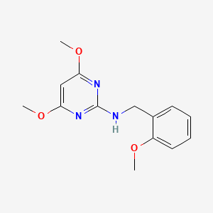 molecular formula C14H17N3O3 B6424028 4,6-dimethoxy-N-[(2-methoxyphenyl)methyl]pyrimidin-2-amine CAS No. 1549620-82-7