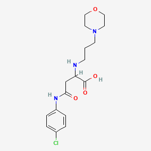 3-[(4-chlorophenyl)carbamoyl]-2-{[3-(morpholin-4-yl)propyl]amino}propanoic acid