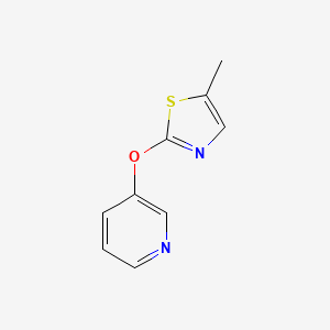 molecular formula C9H8N2OS B6424053 3-[(5-methyl-1,3-thiazol-2-yl)oxy]pyridine CAS No. 1894673-60-9