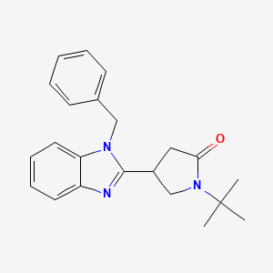 molecular formula C22H25N3O B6424056 4-(1-benzyl-1H-1,3-benzodiazol-2-yl)-1-tert-butylpyrrolidin-2-one CAS No. 876888-76-5