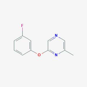 molecular formula C11H9FN2O B6424077 2-(3-fluorophenoxy)-6-methylpyrazine CAS No. 2640969-56-6