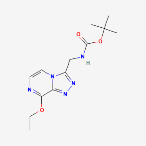molecular formula C13H19N5O3 B6424081 tert-butyl N-({8-ethoxy-[1,2,4]triazolo[4,3-a]pyrazin-3-yl}methyl)carbamate CAS No. 2034278-72-1