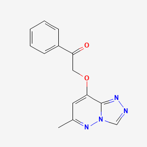 2-({6-methyl-[1,2,4]triazolo[4,3-b]pyridazin-8-yl}oxy)-1-phenylethan-1-one