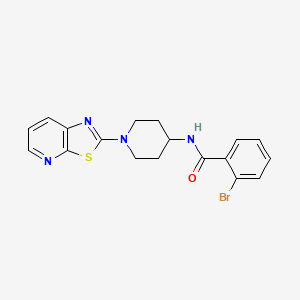 molecular formula C18H17BrN4OS B6424118 2-bromo-N-(1-{[1,3]thiazolo[5,4-b]pyridin-2-yl}piperidin-4-yl)benzamide CAS No. 2034346-60-4