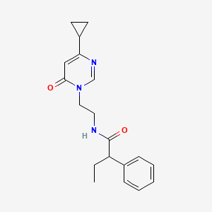 molecular formula C19H23N3O2 B6424144 N-[2-(4-cyclopropyl-6-oxo-1,6-dihydropyrimidin-1-yl)ethyl]-2-phenylbutanamide CAS No. 2034356-19-7