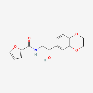 molecular formula C15H15NO5 B6424157 N-[2-(2,3-dihydro-1,4-benzodioxin-6-yl)-2-hydroxyethyl]furan-2-carboxamide CAS No. 1290721-84-4