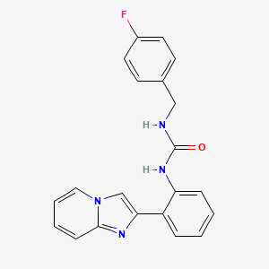 molecular formula C21H17FN4O B6424199 1-[(4-fluorophenyl)methyl]-3-(2-{imidazo[1,2-a]pyridin-2-yl}phenyl)urea CAS No. 2034290-22-5