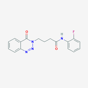 molecular formula C17H15FN4O2 B6424221 N-(2-fluorophenyl)-4-(4-oxo-3,4-dihydro-1,2,3-benzotriazin-3-yl)butanamide CAS No. 880812-27-1