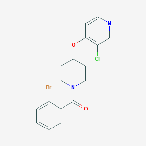 molecular formula C17H16BrClN2O2 B6424302 4-{[1-(2-bromobenzoyl)piperidin-4-yl]oxy}-3-chloropyridine CAS No. 2034430-73-2