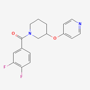 molecular formula C17H16F2N2O2 B6424324 4-{[1-(3,4-difluorobenzoyl)piperidin-3-yl]oxy}pyridine CAS No. 2034618-71-6