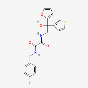 N'-[(4-fluorophenyl)methyl]-N-[2-(furan-2-yl)-2-hydroxy-2-(thiophen-3-yl)ethyl]ethanediamide