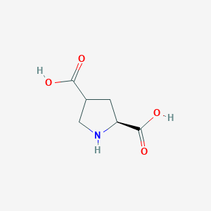 molecular formula C6H9NO4 B064244 (2S)-Pyrrolidine-2,4-dicarboxylic acid CAS No. 186830-21-7
