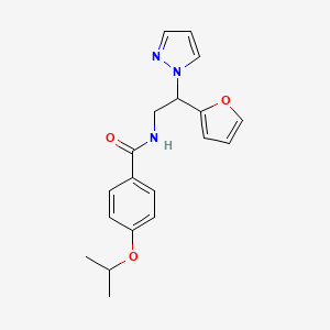 molecular formula C19H21N3O3 B6424461 N-[2-(furan-2-yl)-2-(1H-pyrazol-1-yl)ethyl]-4-(propan-2-yloxy)benzamide CAS No. 2034593-32-1