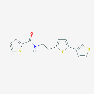 molecular formula C15H13NOS3 B6424473 N-(2-{[2,3'-bithiophene]-5-yl}ethyl)thiophene-2-carboxamide CAS No. 2034253-43-3
