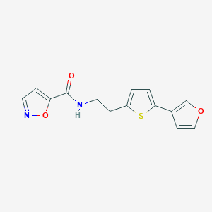 molecular formula C14H12N2O3S B6424481 N-{2-[5-(furan-3-yl)thiophen-2-yl]ethyl}-1,2-oxazole-5-carboxamide CAS No. 2034594-95-9