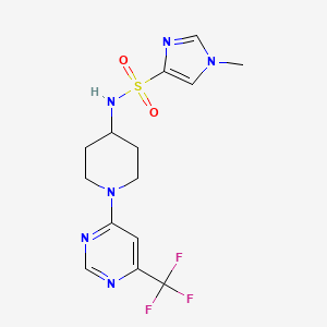 molecular formula C14H17F3N6O2S B6424488 1-methyl-N-{1-[6-(trifluoromethyl)pyrimidin-4-yl]piperidin-4-yl}-1H-imidazole-4-sulfonamide CAS No. 2034598-08-6