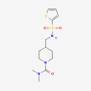 molecular formula C13H21N3O3S2 B6424607 N,N-dimethyl-4-[(thiophene-2-sulfonamido)methyl]piperidine-1-carboxamide CAS No. 2034283-47-9